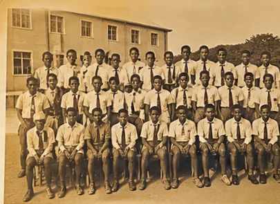 A class of Kampala Parents students, formal group portrait